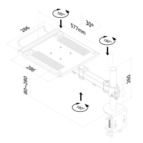 Support de bureau Neomounts pour ordinateur portable NOTEBOOK-D100