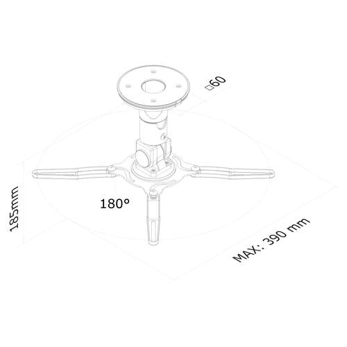 Neomounts BEAMER-C50 Support plafond pour vidéoprojecteur