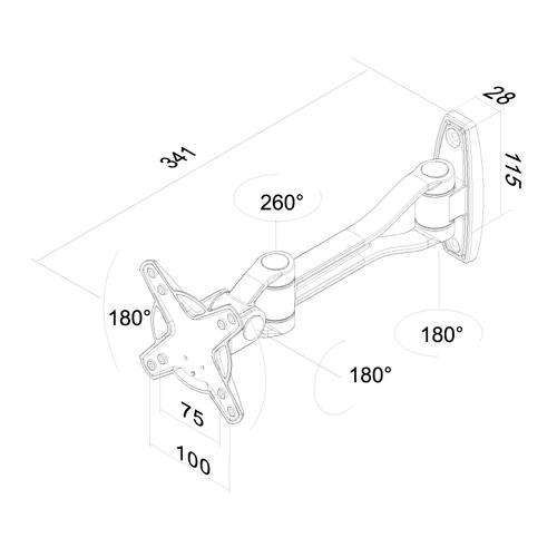 Neomounts FPMA-W1020 Support VESA 100