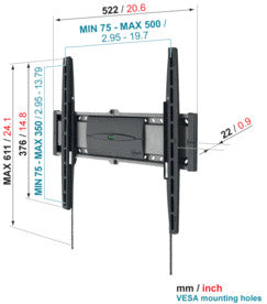 Vogels EFW 8205 Support mural SuperPlat M