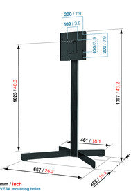 Vogels EFF8230 support de sol pour TV