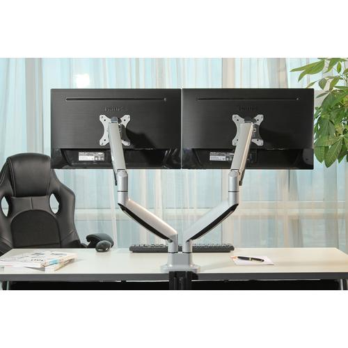 Neomounts NM-D750D argent Support de bureau pour deux écrans