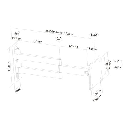 Support TV Neomounts FPMA-W830 Argent