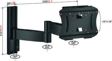 Vogels VFW 432 support mural pour LCD/Plasma