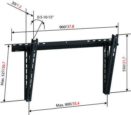 Vogels VFW 165 support mural pour LCD/Plasma
