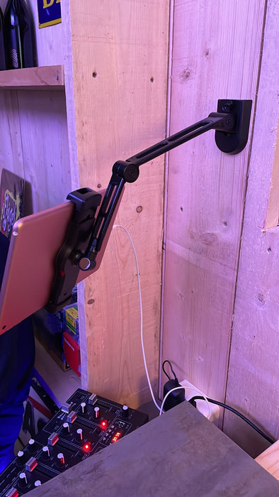 Support tablette iPad téléphone Wolff Mount - 39 cm | Pivotant | Système de pince | Universel | Bras métallique robuste