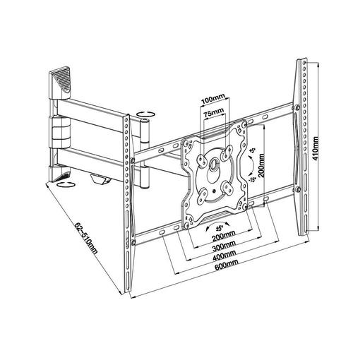 Neomounts FPMA-W460 Support mural jusqu'à 55 pouces