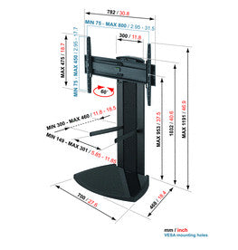 Vogels EFF8340 support de sol pour TV blanc
