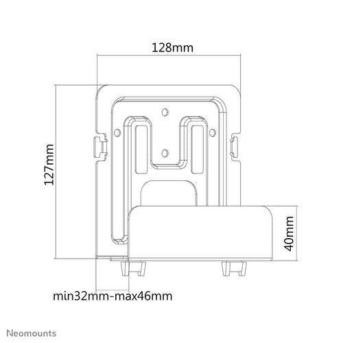Support de lecteur multimédia Neomounts - Montage mural - AWL-440BL