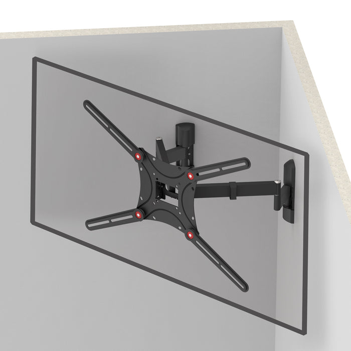 Barkan Supports Support mural TV solide pour montage d'angle | écrans 40 - 90 pouces | VESA 600x400