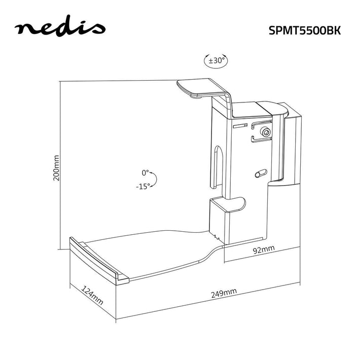 Support mural pour haut-parleur | Sonos® PLAY:5-Gen2? | Inclinable et pivotant | Max. 7 kg