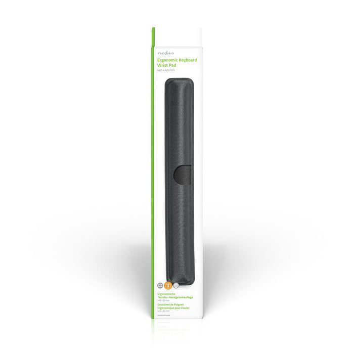 Support de poignet ergonomique pour clavier | Gel | 465 x 60 mm | Noir
