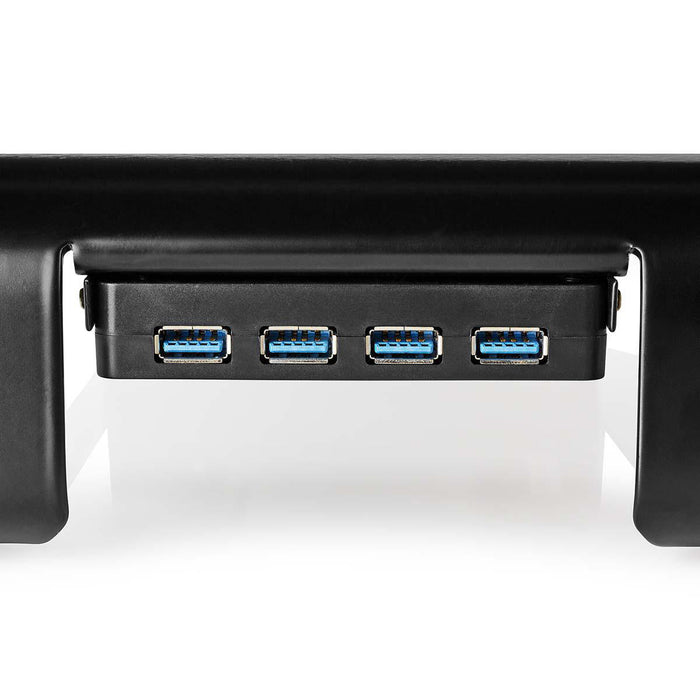 Support multifonction ergonomique | Hub USB 3.0 | 4 ports | Noir
