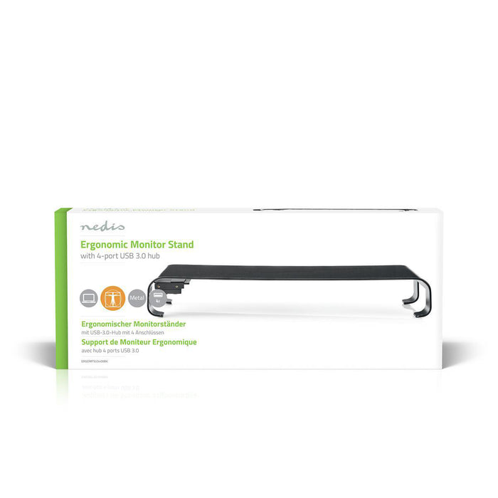 Support multifonction ergonomique | Hub USB 3.0 | 4 ports | Noir