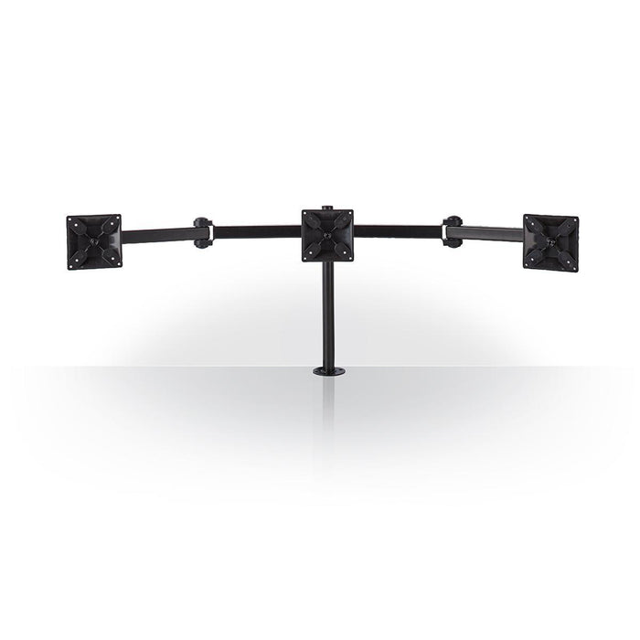 Support de moniteur ergonomique | Trois bras pour moniteur | Pivotant et inclinable | Noir