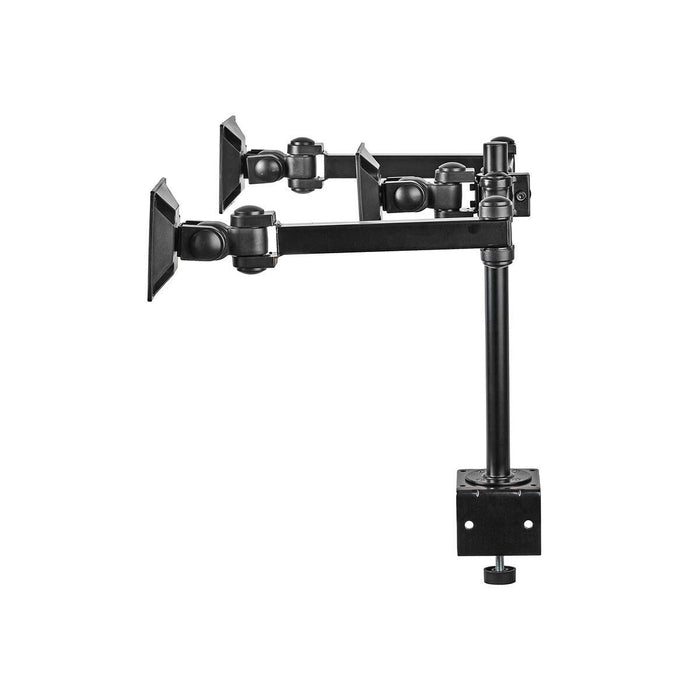 Support de moniteur ergonomique | Trois bras pour moniteur | Pivotant et inclinable | Noir
