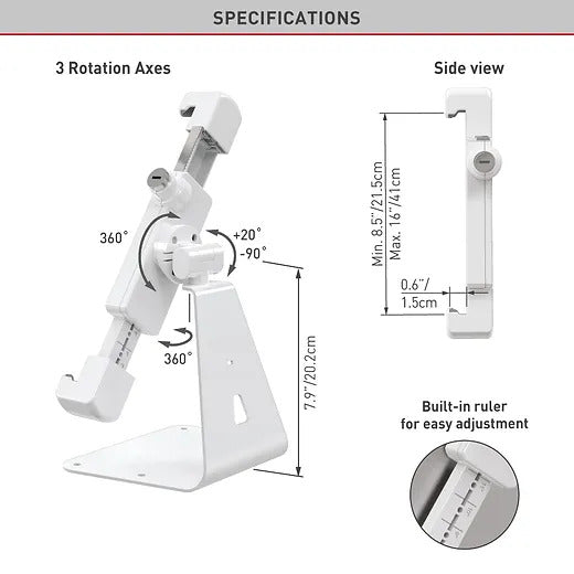 Support de tablette verrouillable Barkan Mounts pour tablettes jusqu'à 14 pouces