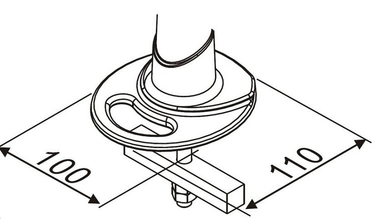 NewStar plaque de montage pour passe-câbles de bureau FPMA-D940GROMMET