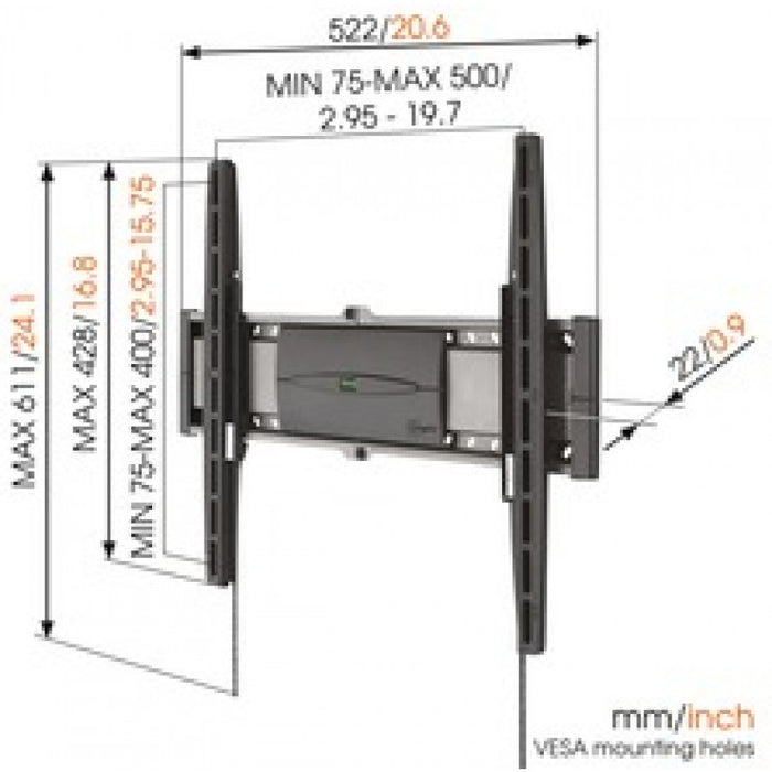 Vogels EFW 8206 Support mural plat pour écrans jusqu'à 55 pouces