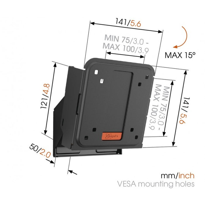 Vogels WALL 2015 support mural inclinable pour TV jusqu'à 26 pouces