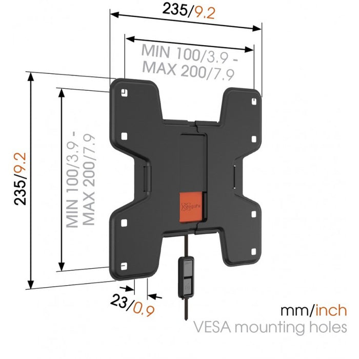 Vogels WALL 2105 support mural TV fixe jusqu'à 37 pouces