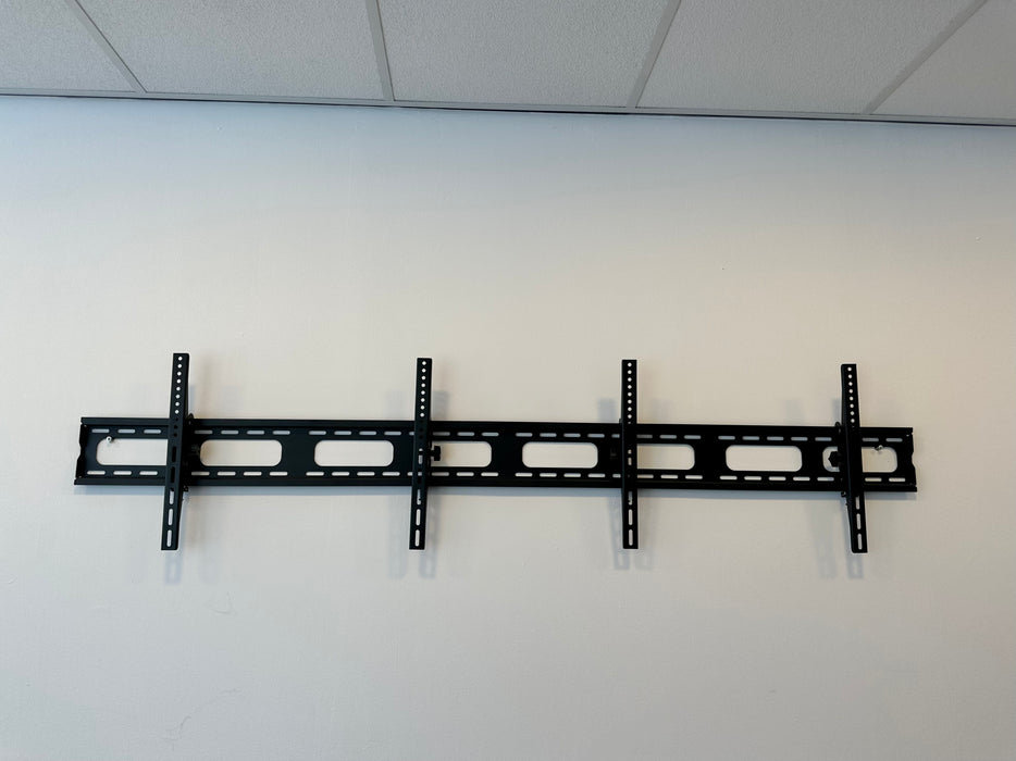 Support mural TV universel double Wolff Mount | Rail de comptoir | 2 écrans | Inclinable | 2 mètres