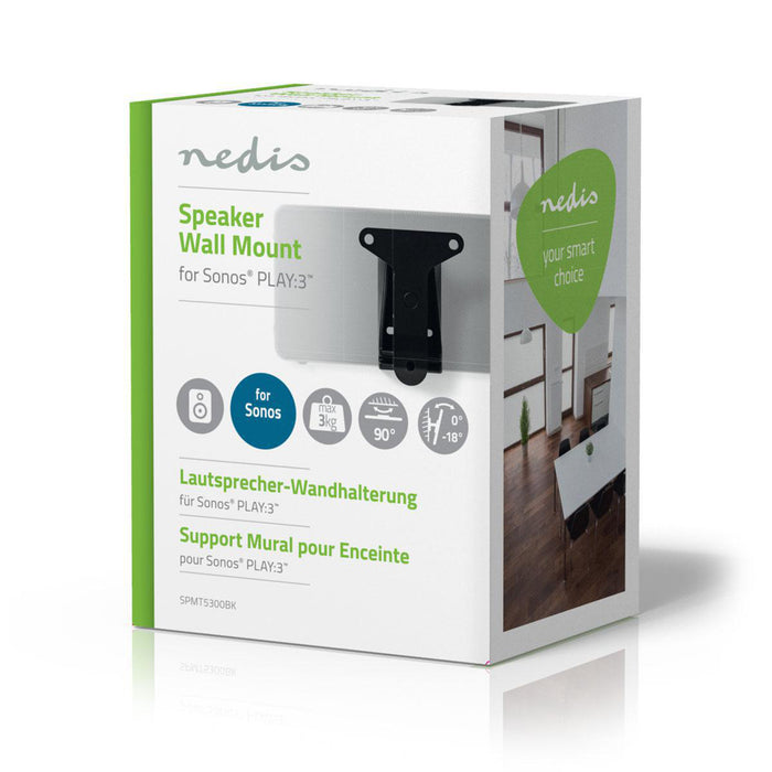 Support mural pour haut-parleur | Sonos® PLAY:3? | Inclinable et pivotant | Max. 3 kg