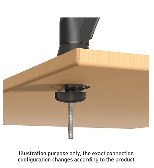 Barkan Mounts Bras double pour moniteur avec fixation de bureau | jusqu'à 29 pouces | 2 écrans | Vérin à gaz