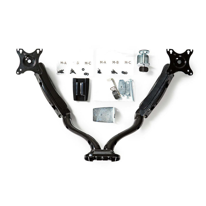 Support de bureau pour moniteur | Bras double pour moniteur | Mouvement complet | 10 - 32"