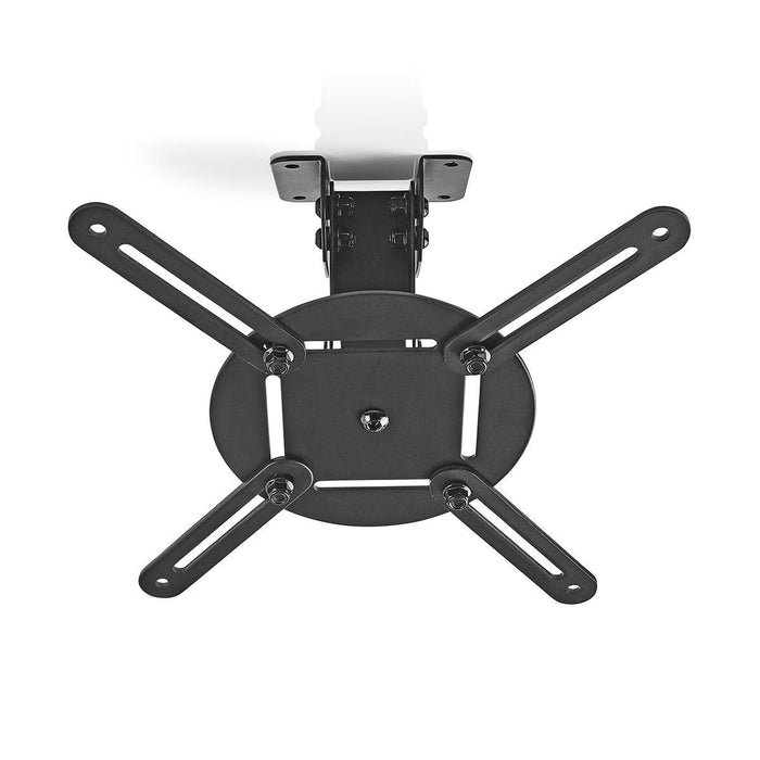 Support plafond pour projecteur | Rotation 360° | Max. 10 kg | Distance au plafond de 130 mm | Noir