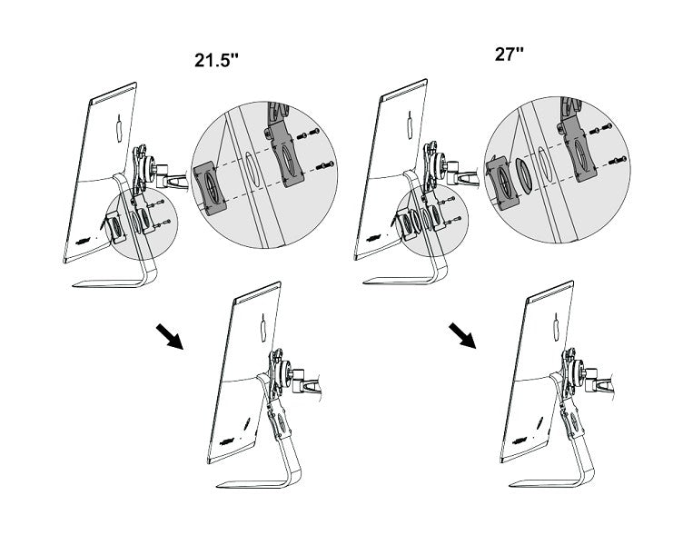 Neomounts Apple FPMA-VESAMAC2127 Adaptateur VESA pour iMac