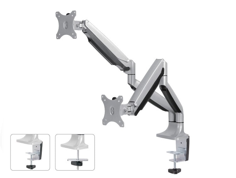 Neomounts NM-D750D argent Support de bureau pour deux écrans