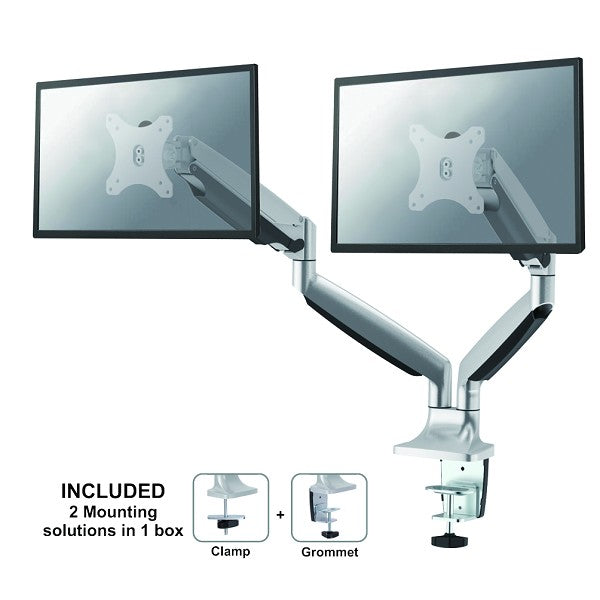 Neomounts NM-D750D argent Support de bureau pour deux écrans