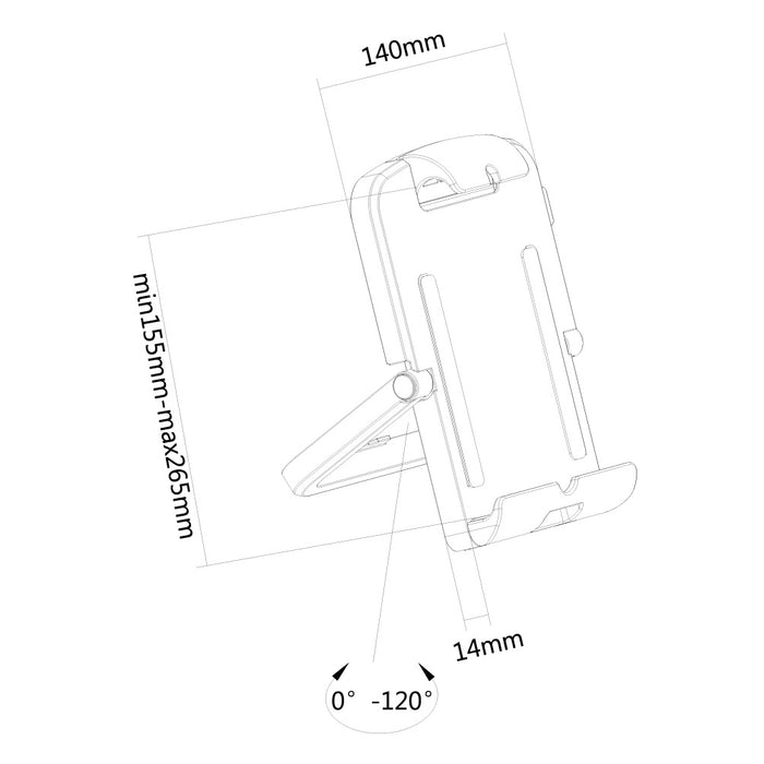 Neomounts support universel pour tablette TABLET-UN200blanc