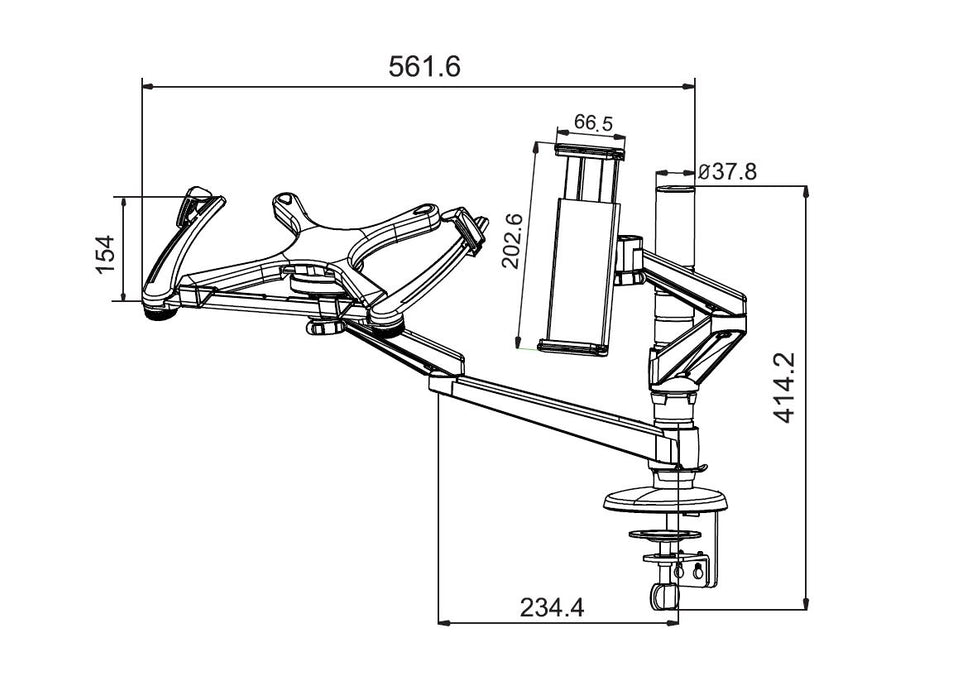 Neomounts NOTEBOOK-D300 Support de bureau pour ordinateur portable et tablette