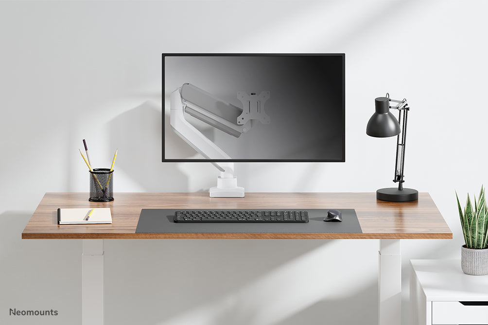 Support de bureau Neomounts DS70-450WH1 à mouvement complet pour écrans de 17 à 42 pouces - Blanc