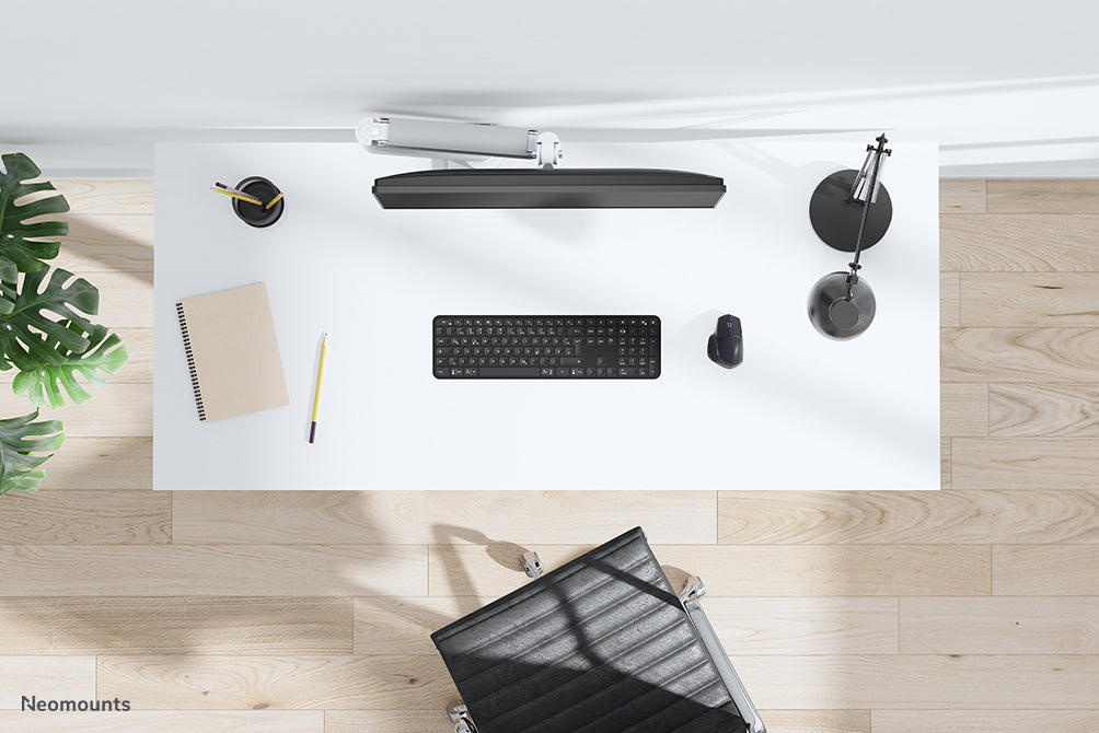 Support de bureau Neomounts DS70-450WH1 à mouvement complet pour écrans de 17 à 42 pouces - Blanc