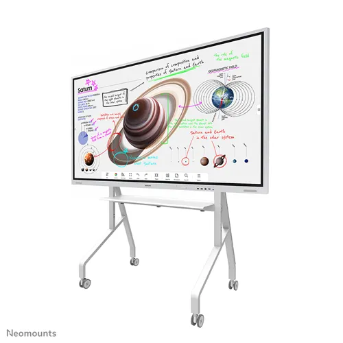 Support de sol mobile Neomounts FL50-525WH1 | Compatible avec écrans de 55 à 86" | Blanc