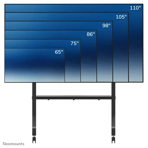 Neomounts FL50-575BL1 Support au sol : Solution mobile pour téléviseurs de 65 à 110 pouces - Noir