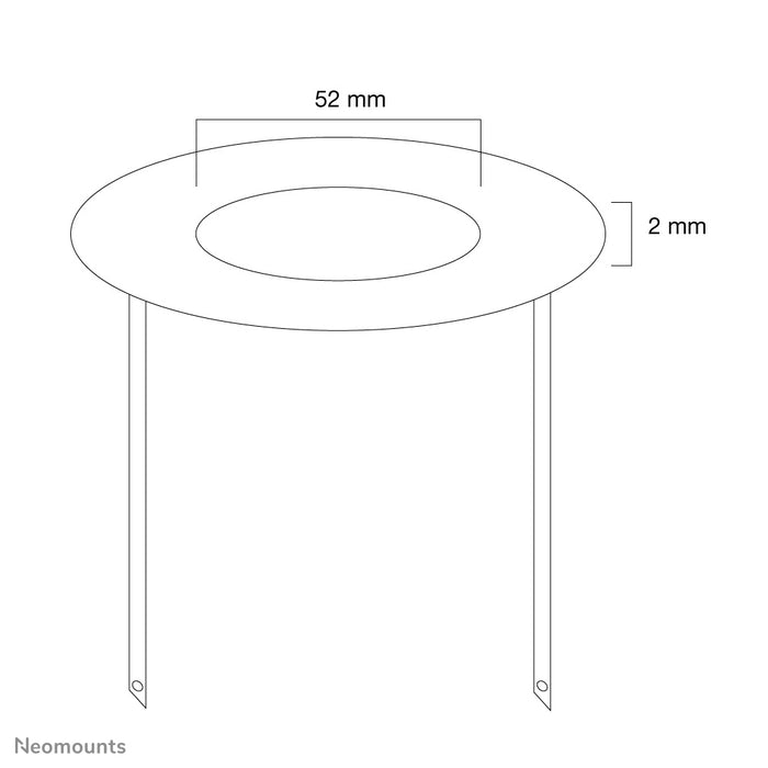 Neomounts FPMA-CRB5 est une rosace de couverture noire pour les supports de plafond pour écran plat Neomounts FPMA-C100.