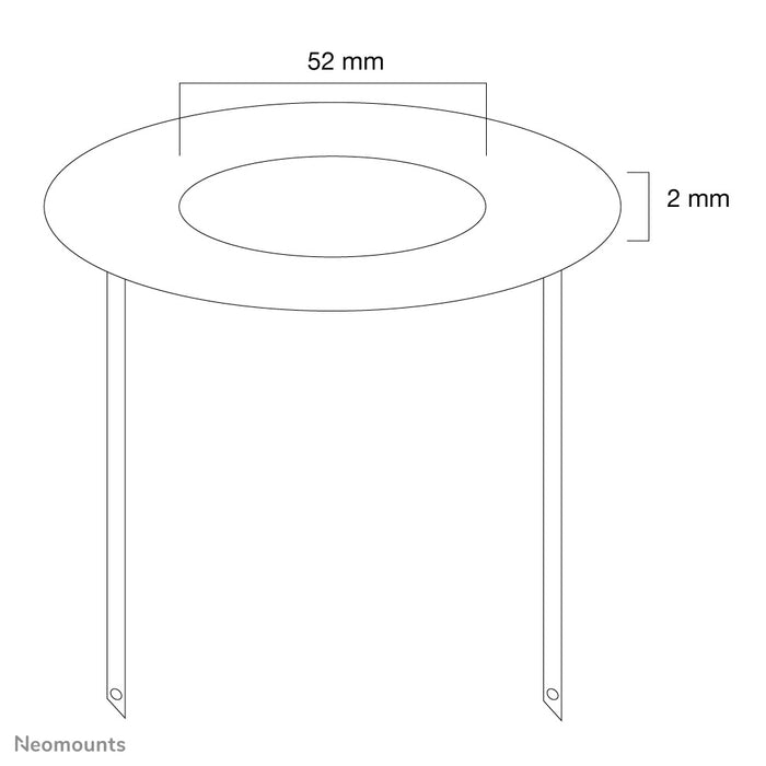 Neomounts FPMA-CRS5 est une rosace de couverture argentée pour les supports de plafond pour écran plat Neomounts FPMA-C100 argenté.