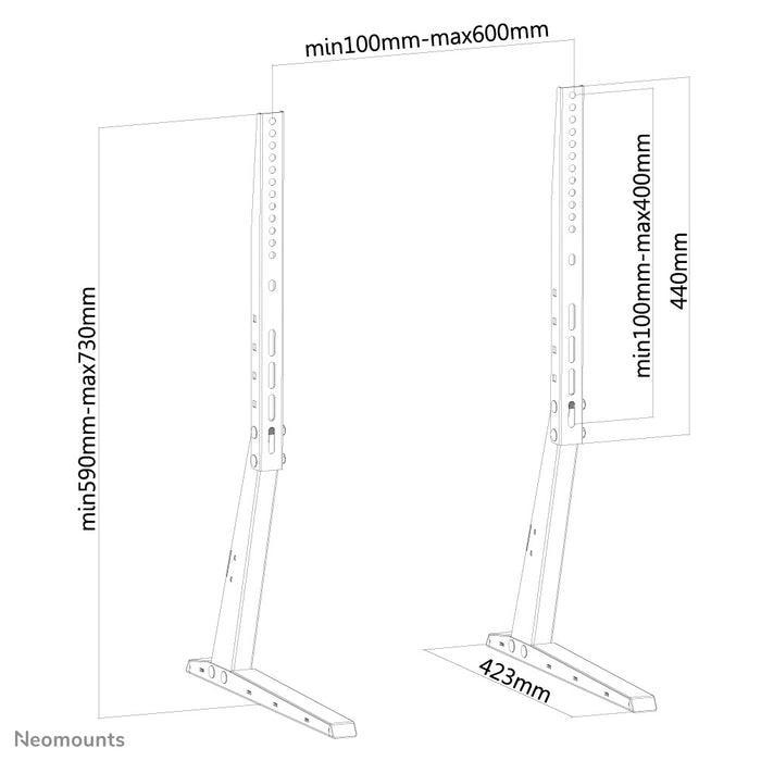 Neomounts FPMA-D1240 noir est un support de bureau pour écrans plats jusqu'à 70 pouces (178 cm).