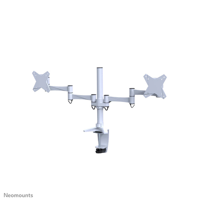 Neomounts FPMA-D1330D blanc est un support de bureau pour 2 écrans plats jusqu'à 27 pouces (69 cm).