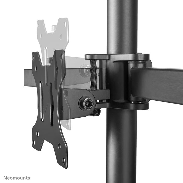 Support de bureau Neomounts FPMA-D550DD3 noir à mouvement complet pour écrans de 13 à 27 pouces - Noir