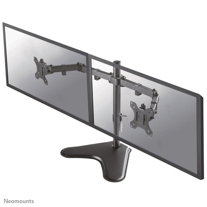 Neomounts FPMA-D550DD noir est un support de bureau pour 2 écrans plats jusqu'à 32 pouces.
