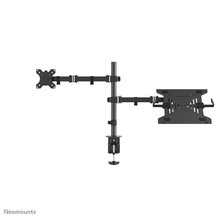 Neomounts FPMA-D550NOTEBOOK est un support de bureau pour un ordinateur portable et un écran plat jusqu'à 32 pouces.