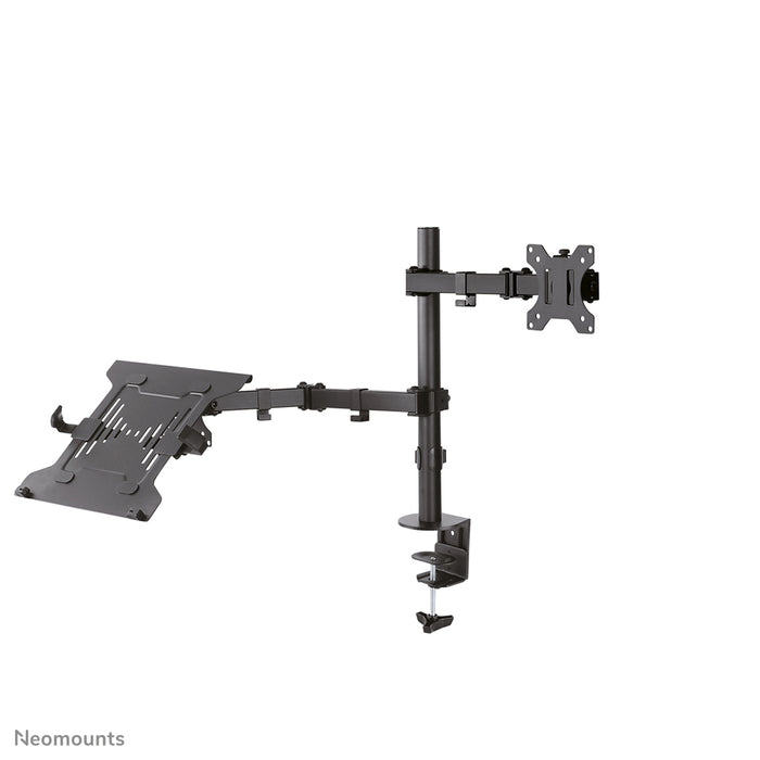 Neomounts FPMA-D550NOTEBOOK est un support de bureau pour un ordinateur portable et un écran plat jusqu'à 32 pouces.