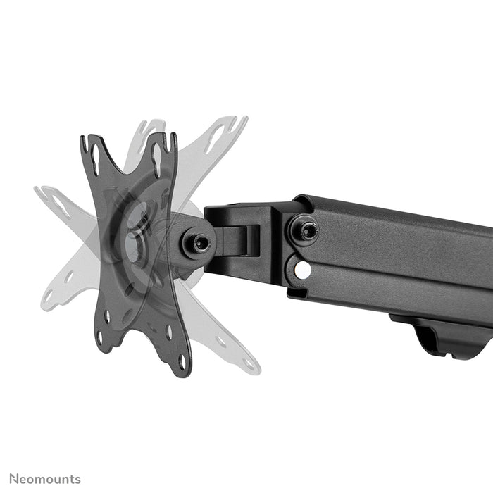 Neomounts FPMA-D650 noir est un support de bureau à mouvement complet pour écrans jusqu'à 27 pouces (69 cm).