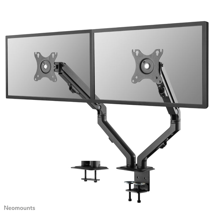 Neomounts FPMA-D650D noir est un support de bureau à mouvement complet pour écrans jusqu'à 27 pouces (69 cm).
