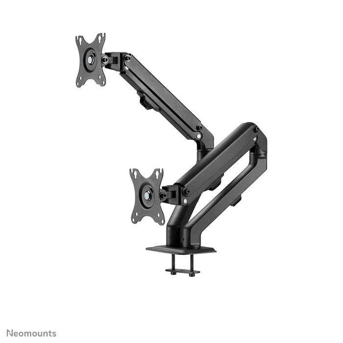 Neomounts FPMA-D650D noir est un support de bureau à mouvement complet pour écrans jusqu'à 27 pouces (69 cm).